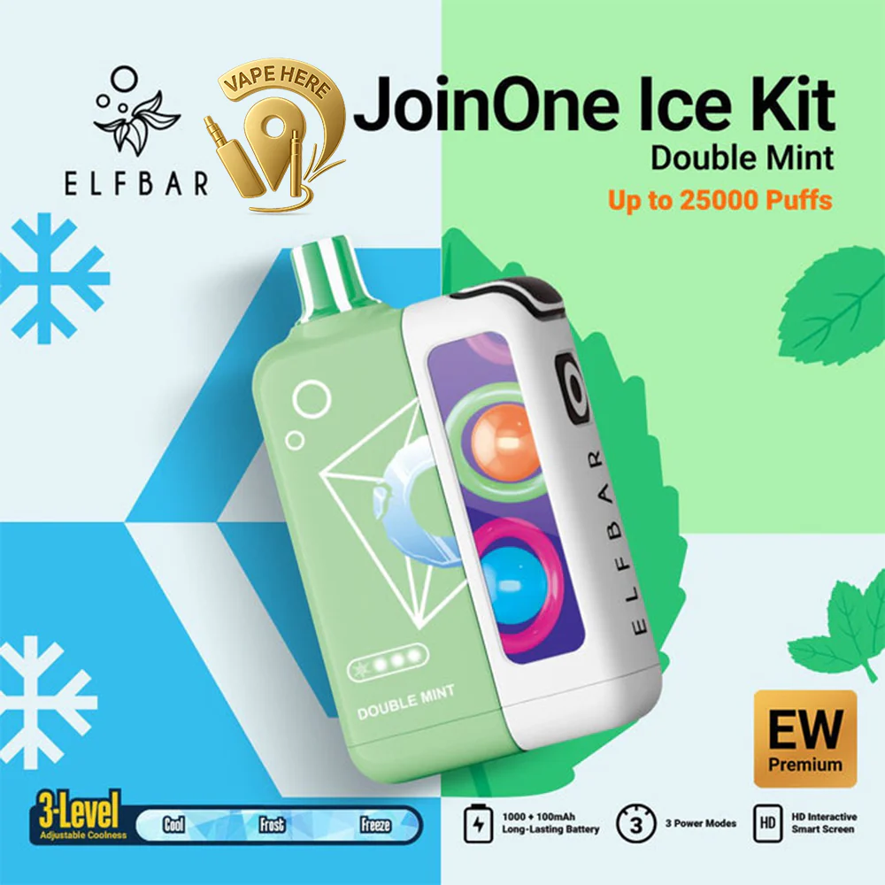 ELF BAR JOINONE ICE KIT & POD 25K Puffs  Disposable Vape - Image 4