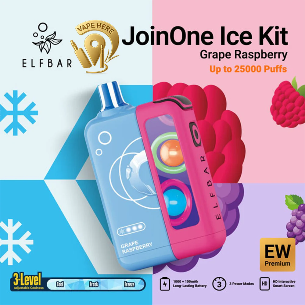 ELF BAR JOINONE ICE KIT & POD 25K Puffs  Disposable Vape - Image 7