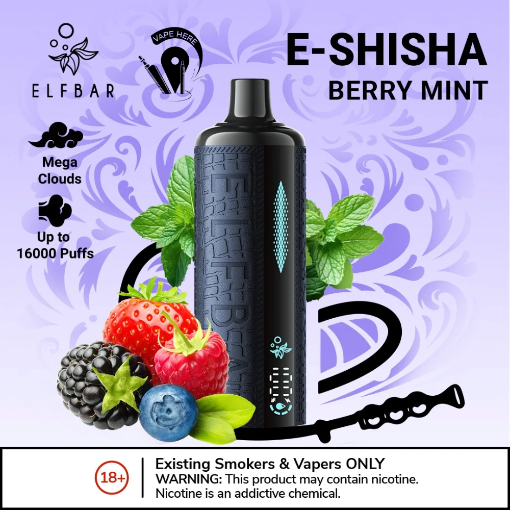 ELFBAR E-Shisha 16000 PUFFS DISPOSABLE VAPE Ultimate DTL Experience - Image 12