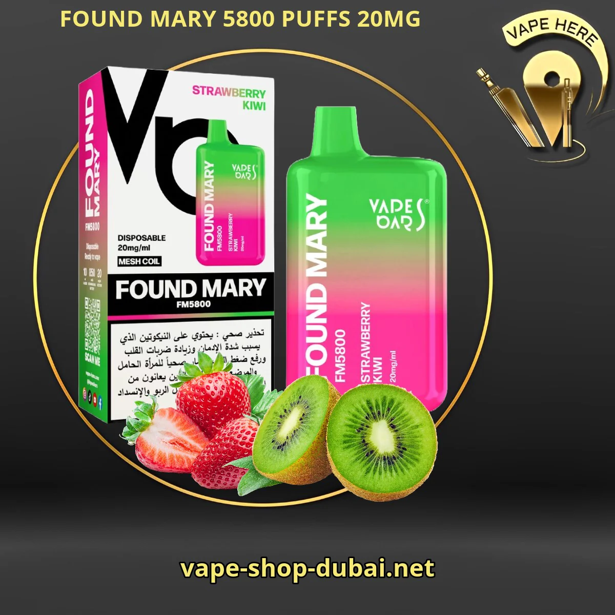 FOUND MARY FM 5800 PUFFS 20MG DISPOSABLE VAPE BY VAPES BARS - Image 23