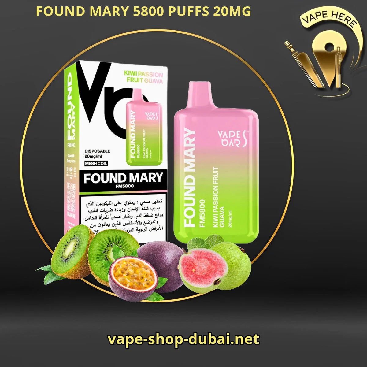 FOUND MARY FM 5800 PUFFS 20MG DISPOSABLE VAPE BY VAPES BARS - Image 8