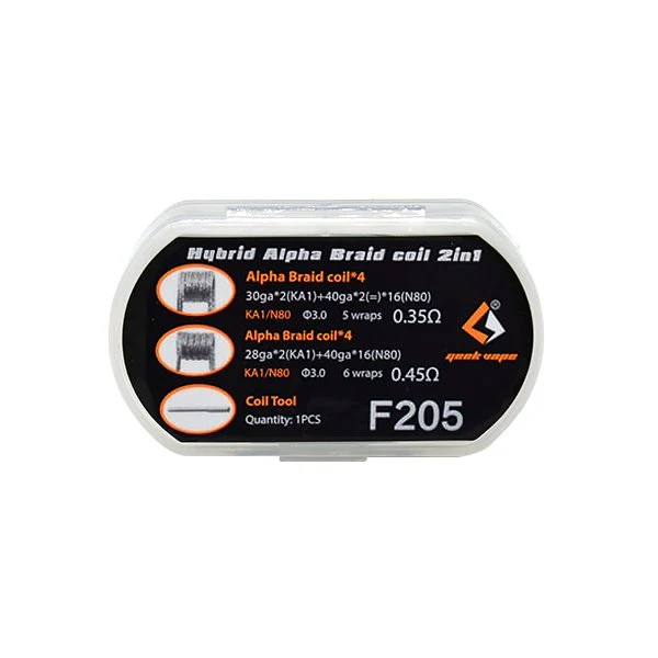GEEKVAPE F205 HYBRID ALPHA BRAID 2 IN 1 PREBUILT COILS - Image 3