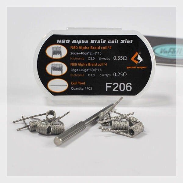 GEEKVAPE F206 N80 ALPHA BRAID 2 IN 1 PREBUILT COILS - Image 4