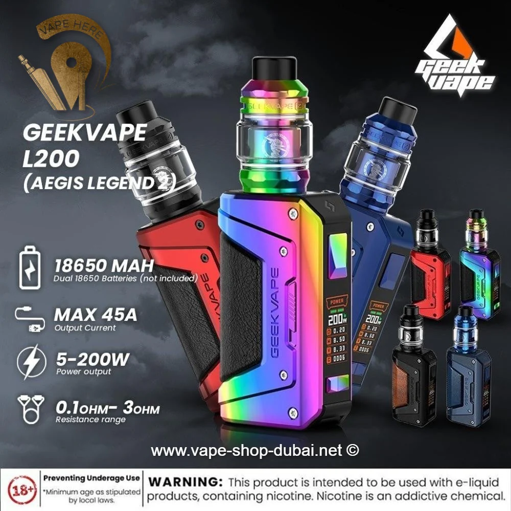 GEEKVAPE L200 AEGIS LEGEND 2 200W STARTER KIT - Image 4