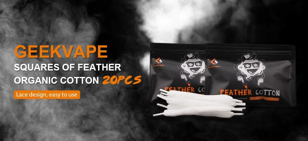 Geekvape Squares of Feather Organic Cotton 20 pcs - Image 5