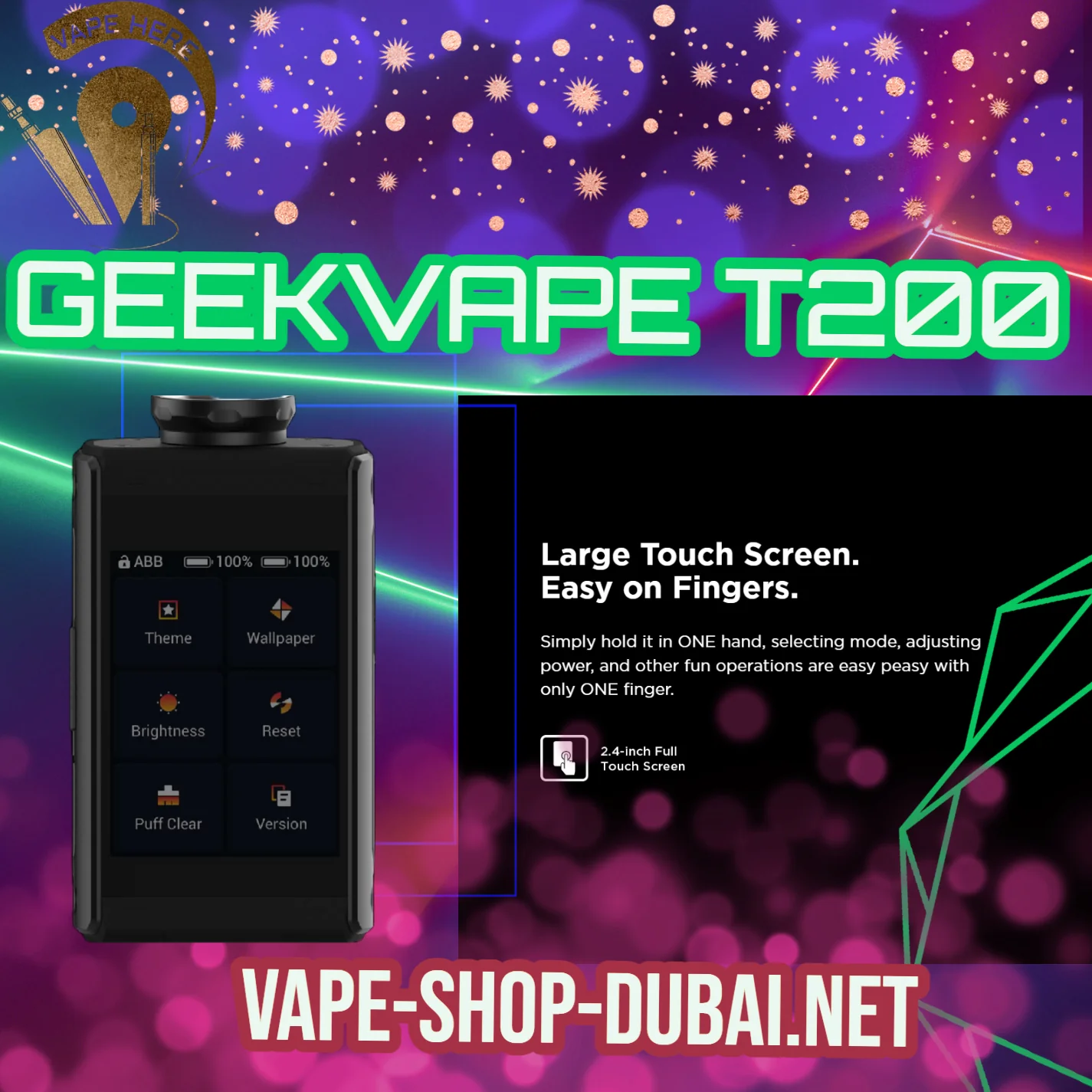 GEEKVAPE T200 (Aegis Touch) STARTER KIT 200W - Image 8
