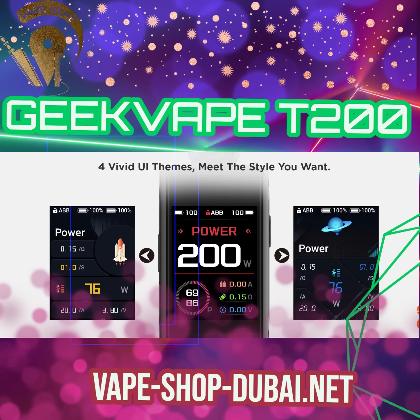 GEEKVAPE T200 (Aegis Touch) STARTER KIT 200W - Image 9