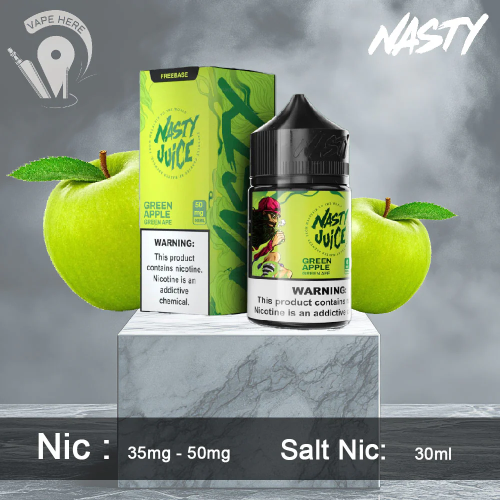 Green Apple - Nasty SaltNic 30ml - Image 2