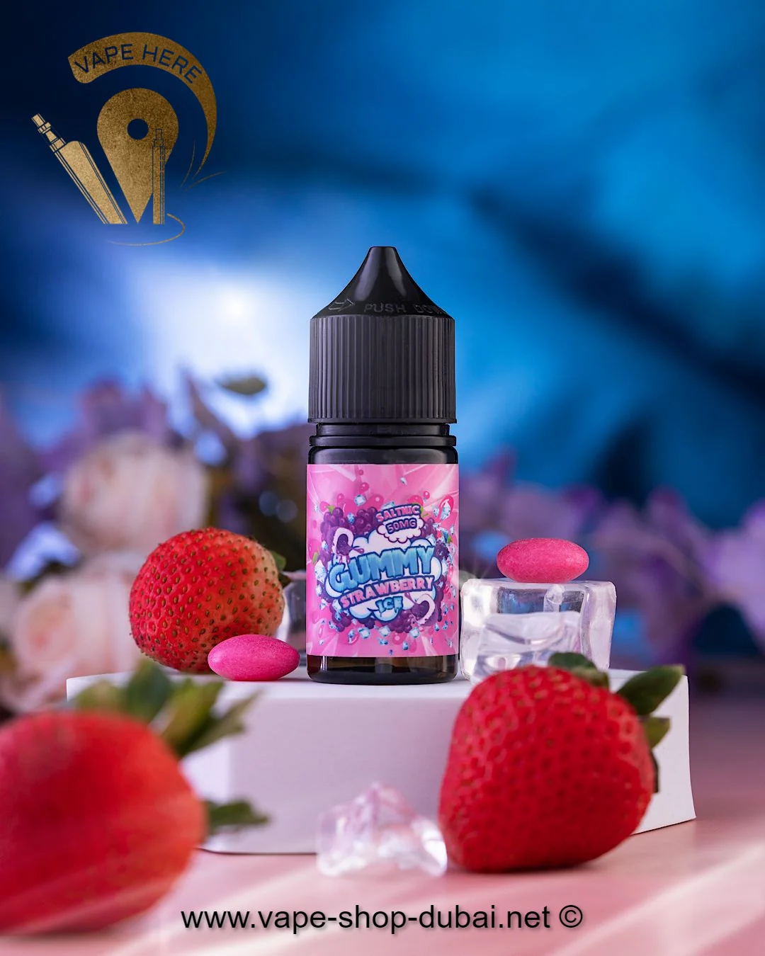 Gummy Strawberry Ice 30ml Saltnic by Gummy Eliquid