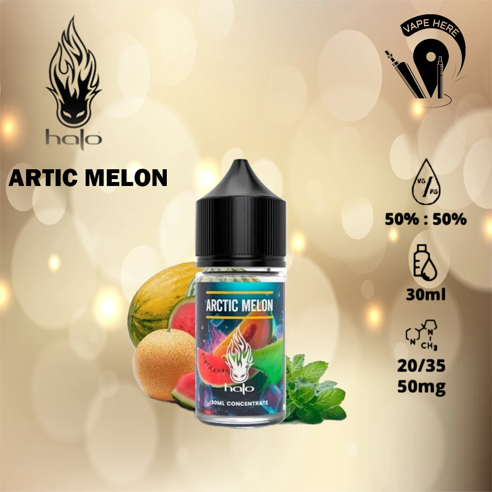 Halo Artic Melon 30ml SaltNic - Watermelon, Cantaloupe, Honeydew & menthol - Image 2