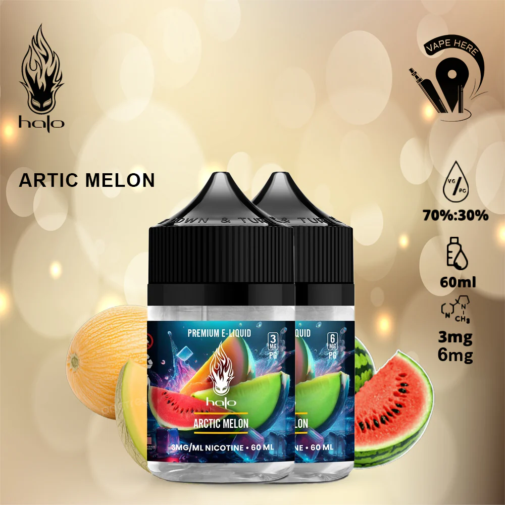 Halo Artic Melon 60ml E-Liquid - Watermelon, Cantaloupe, Honeydew & menthol - Image 2