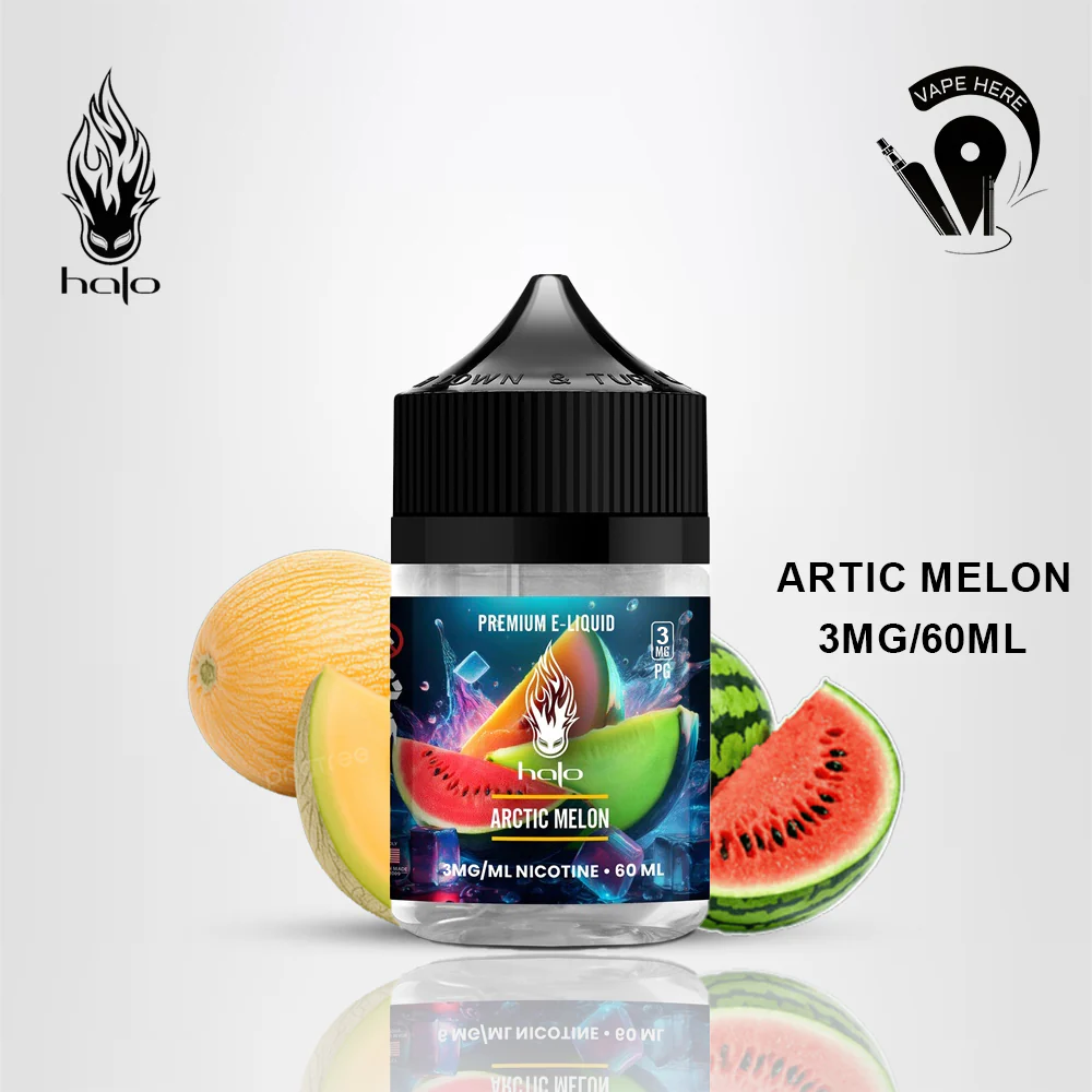 Halo Artic Melon 60ml E-Liquid - Watermelon, Cantaloupe, Honeydew & menthol - Image 3