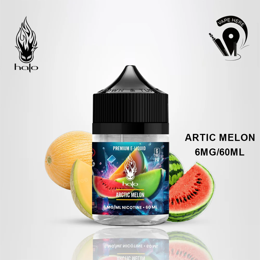 Halo Artic Melon 60ml E-Liquid - Watermelon, Cantaloupe, Honeydew & menthol - Image 4