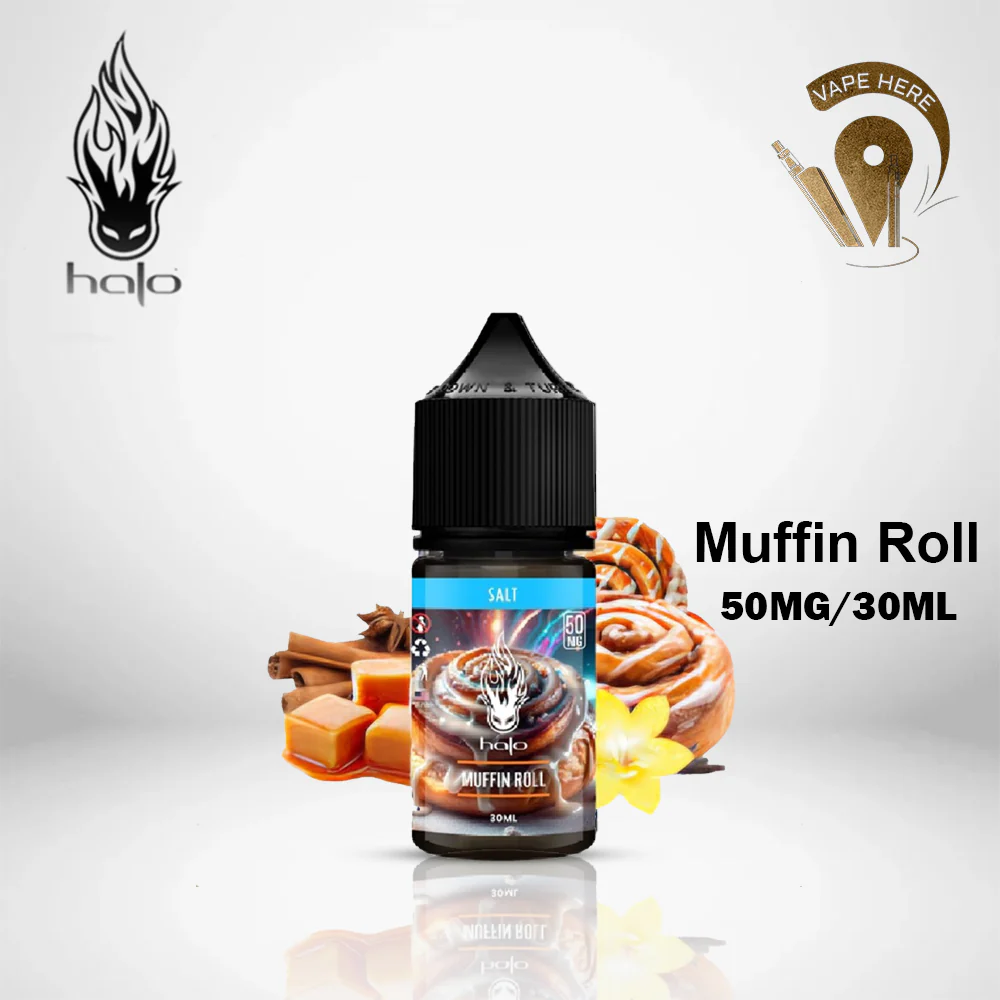 Halo Muffin Roll 30ml SaltNic - Muffin, Vanilla, Caramel and Cinnamon - Image 5
