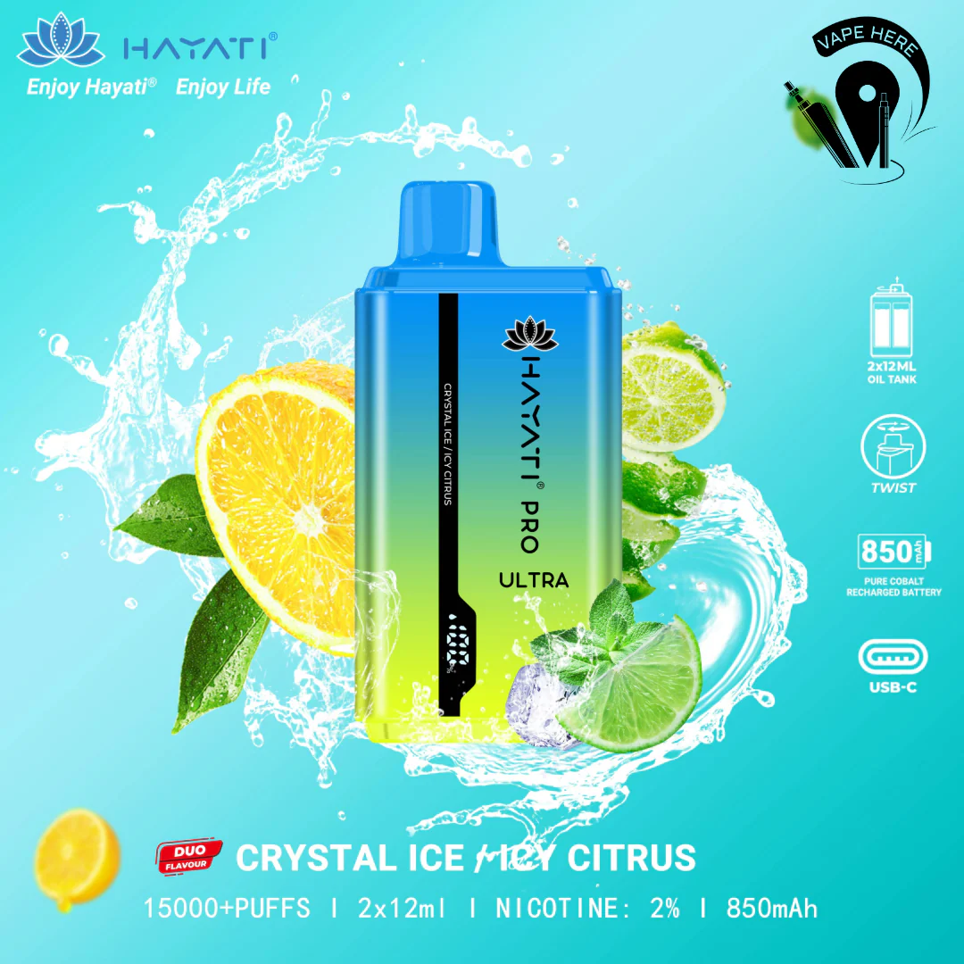 Hayati Pro Ultra 15000 Puffs Disposable Vape 20mg - Image 6