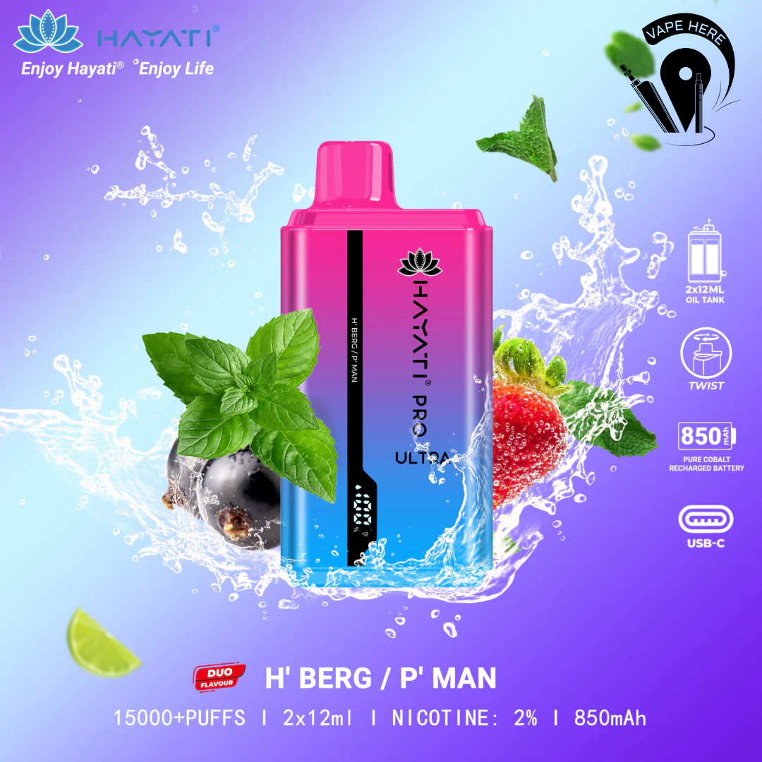 Hayati Pro Ultra 15000 Puffs Disposable Vape 20mg - Image 9