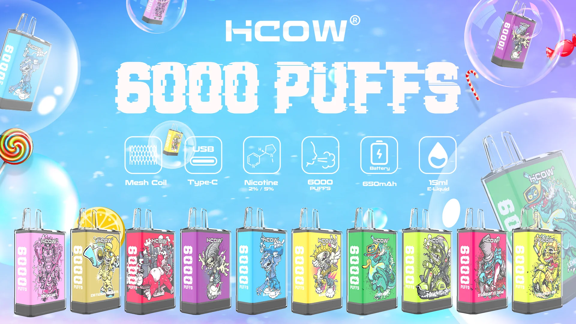 HCOW CR6000 Disposable Vape – 6000 Puffs - Image 14