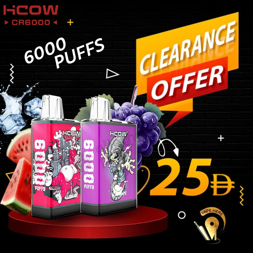 HCOW CR6000 Disposable Vape – 6000 Puffs - Image 2