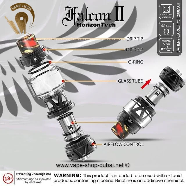 Horizon Falcon 2 Sub Ohm Tank 5.2ml - Image 3