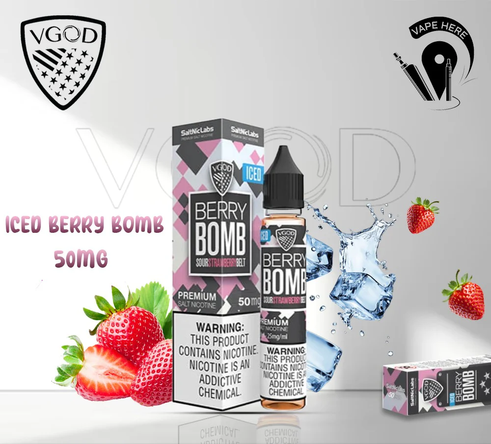 VGOD Iced Berry Bomb Nic Salts - 30ml - Image 3