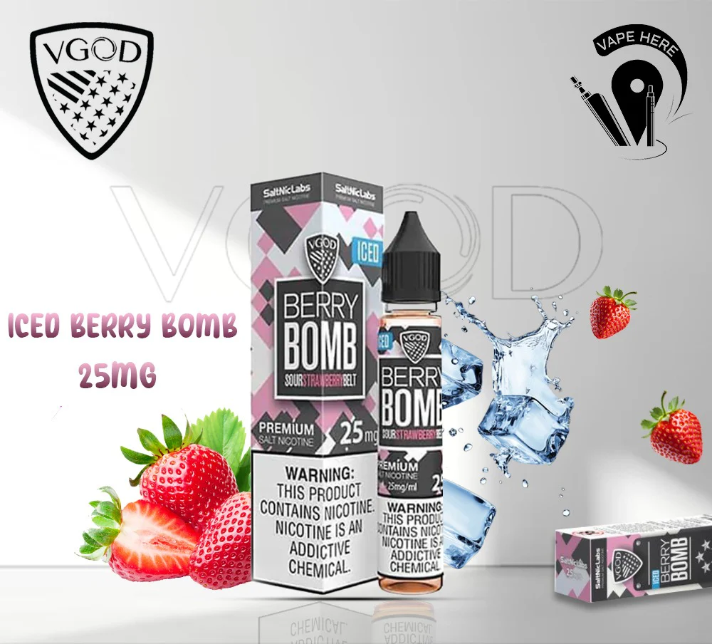 VGOD Iced Berry Bomb Nic Salts - 30ml - Image 7