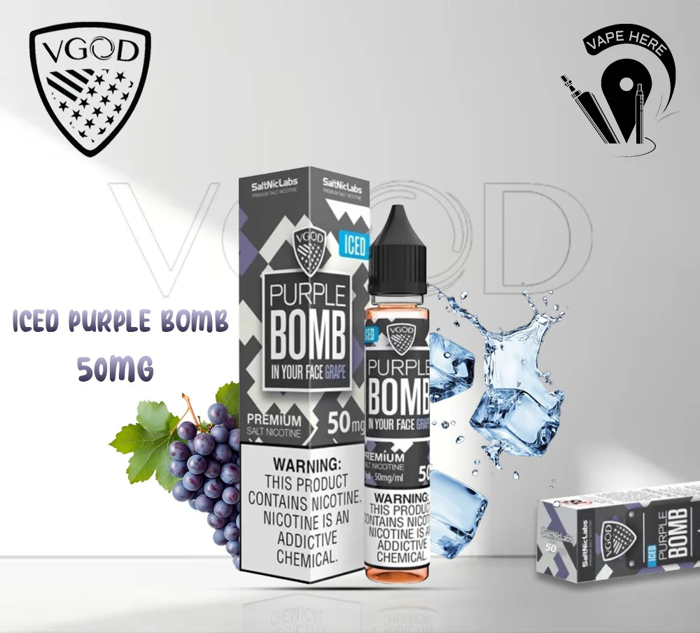 VGOD Iced Purple Bomb Nic Salts - 30ml - Image 4
