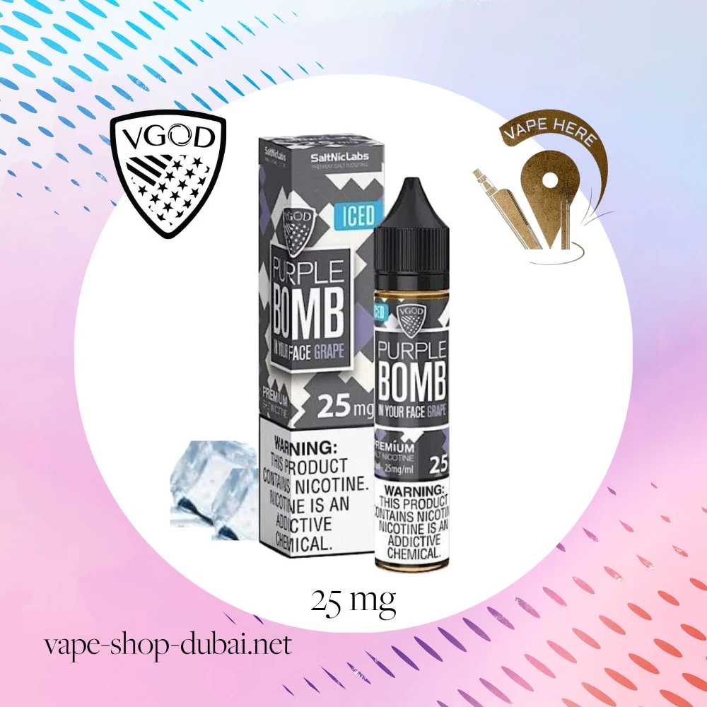 VGOD Iced Purple Bomb Nic Salts - 30ml - Image 5