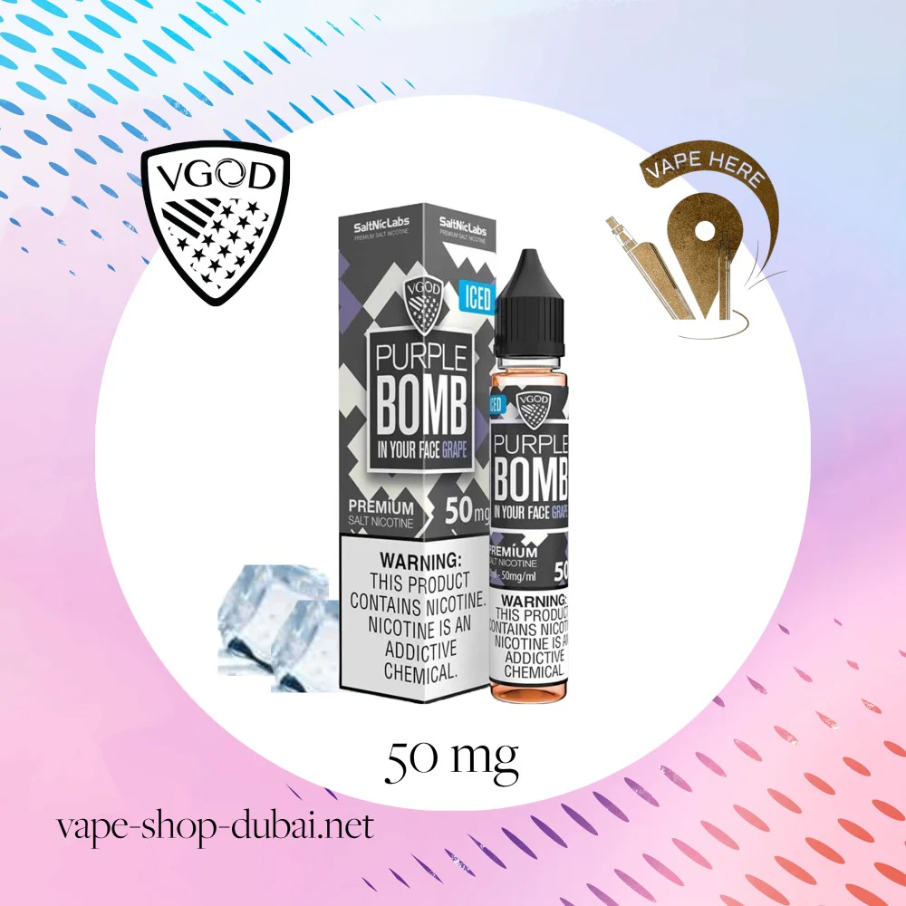VGOD Iced Purple Bomb Nic Salts - 30ml - Image 6