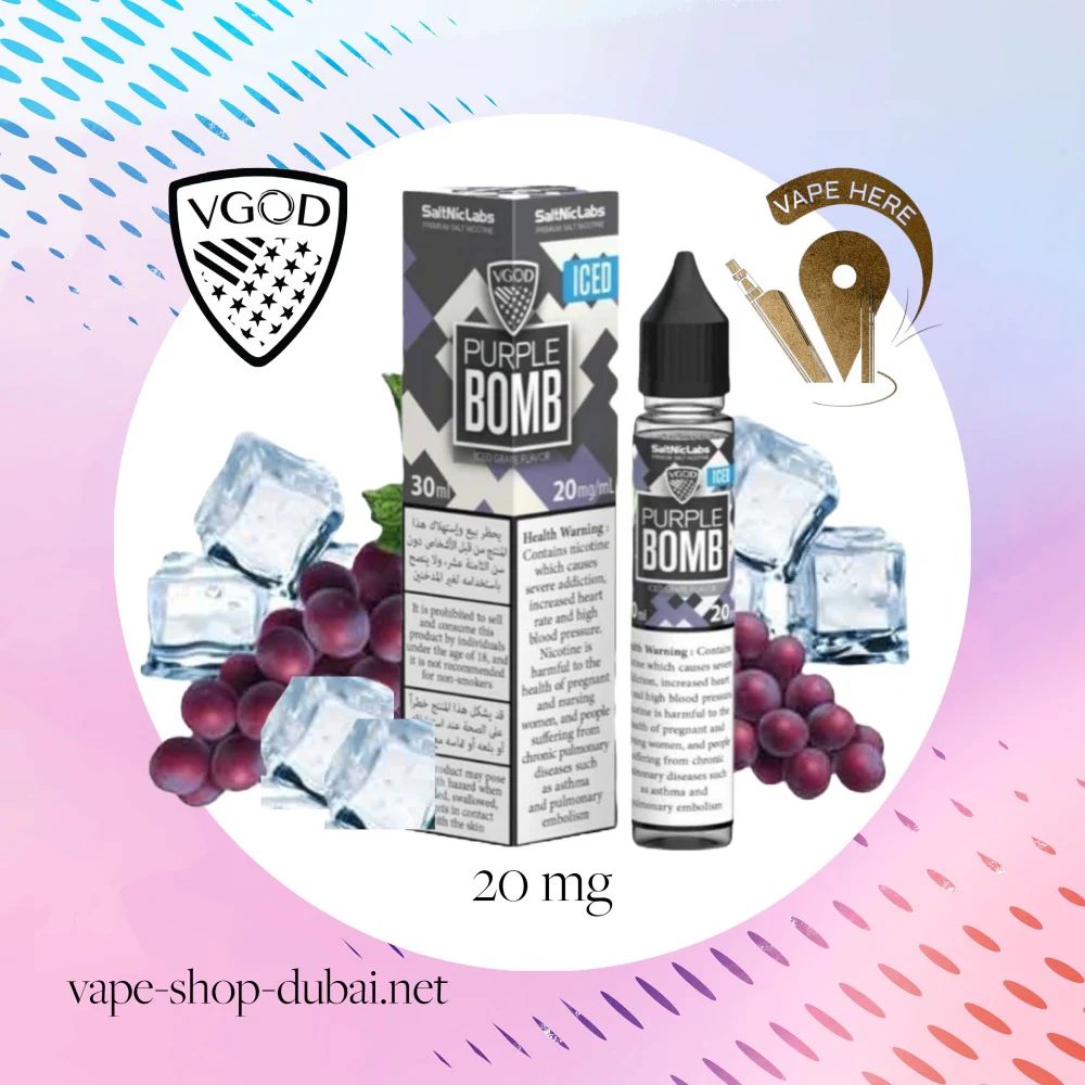 VGOD Iced Purple Bomb Nic Salts - 30ml - Image 7