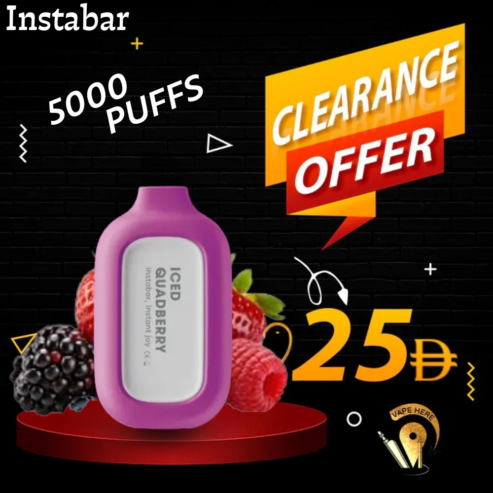 INSTA BAR 5000 PUFFS 20MG DISPOSABLE VAPE POD DEVICE - Image 2