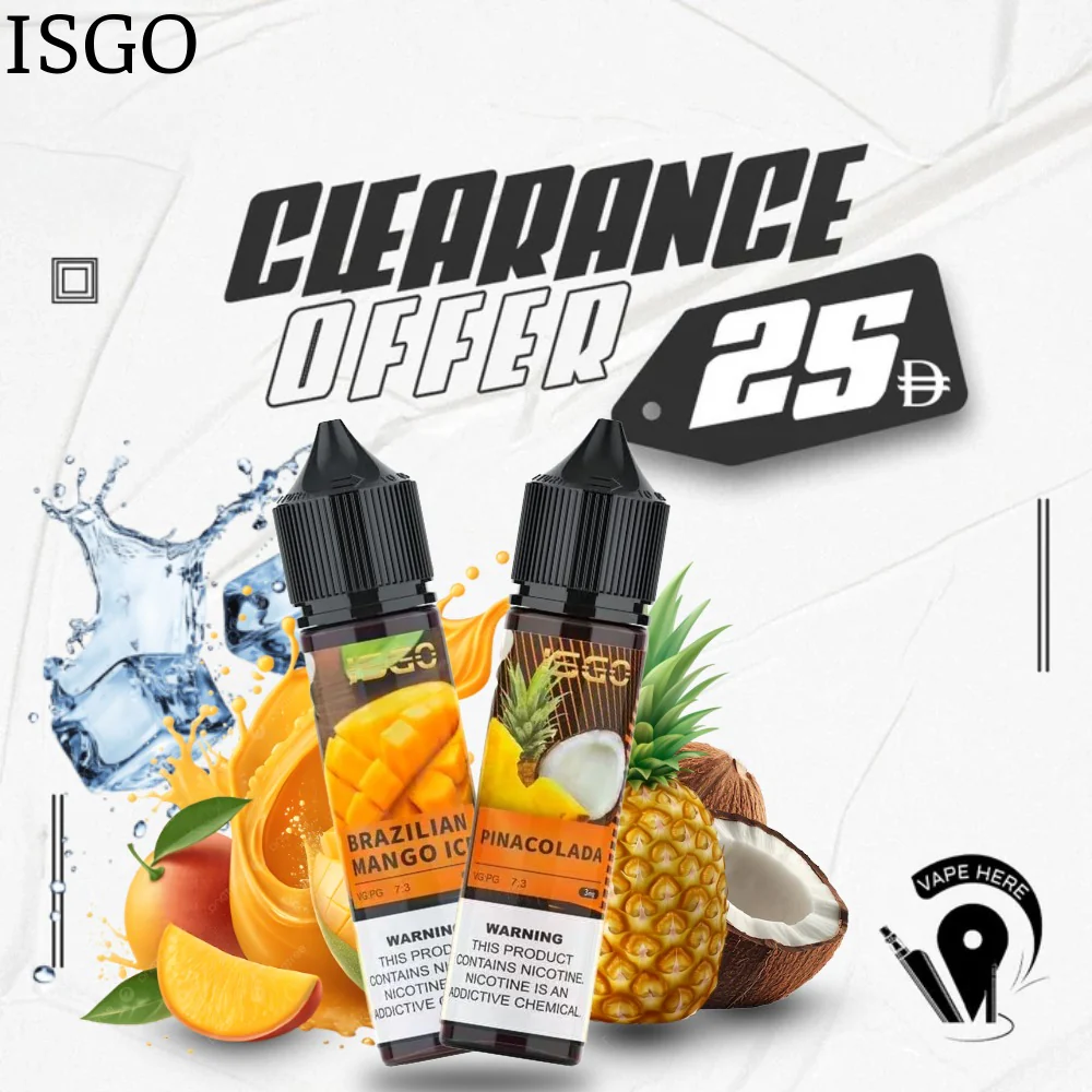 ISGO 60ml JUICES E-LIQUIDS  3MG & 6MG