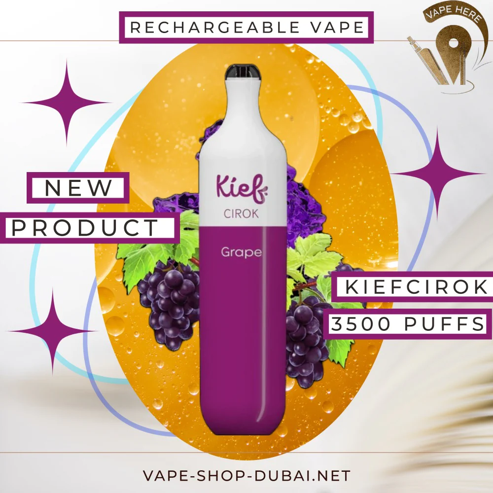 KIEF CIROK 3500 PUFFS DISPOSABLE VAPE (RECHARGEABLE) - Image 3