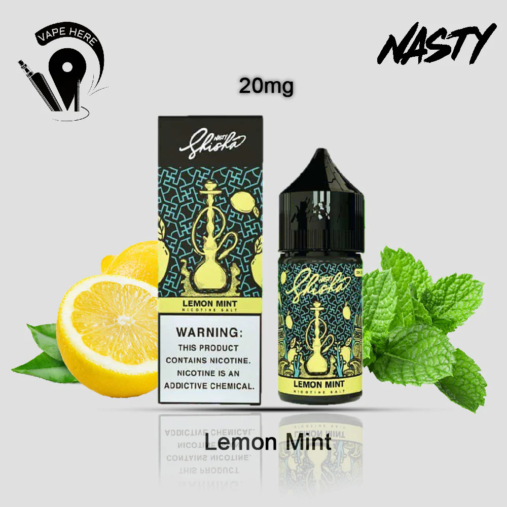 Lemon Mint Nasty Shisha - SaltNic 30ml - Image 3