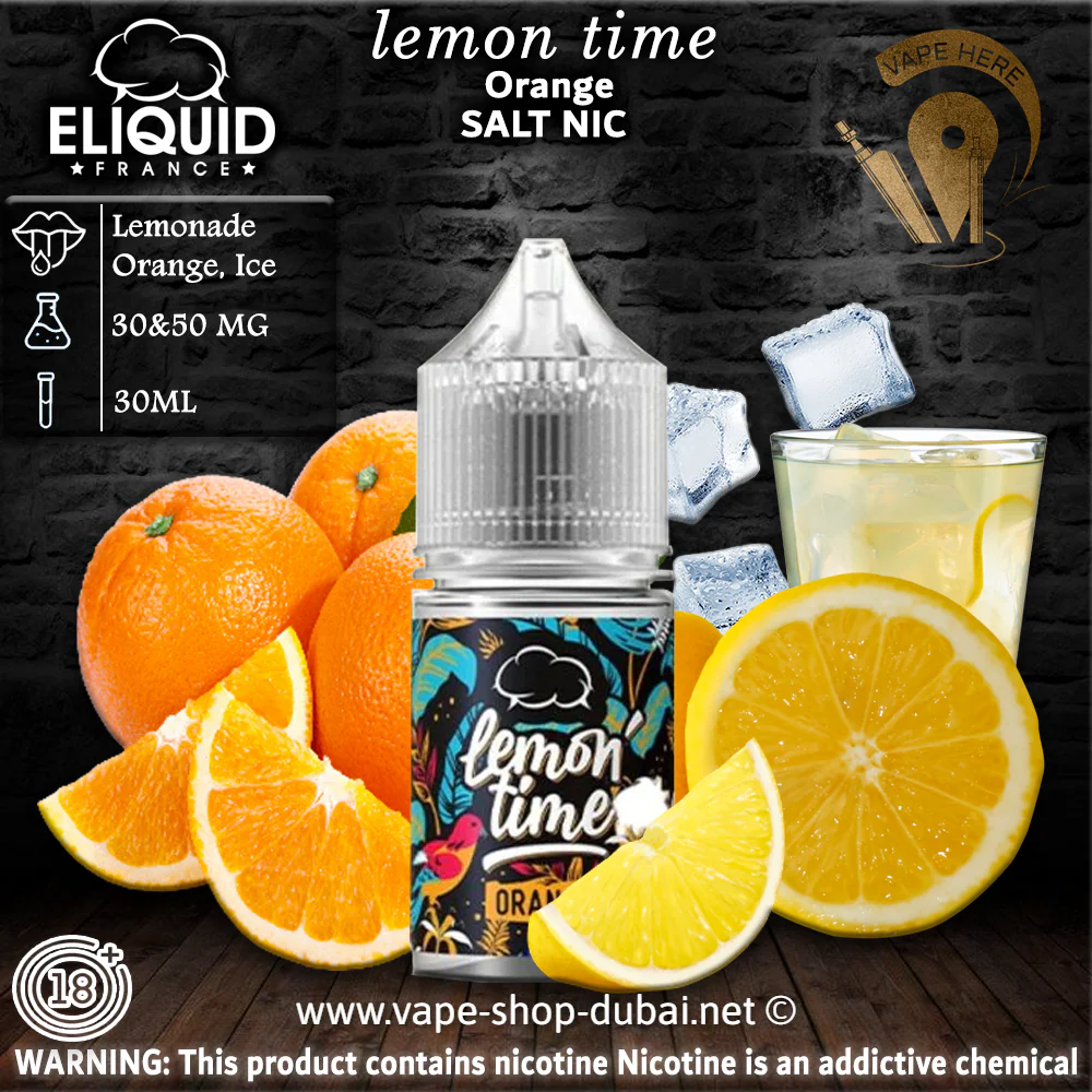 LEMON TIME ORANGE - ELIQUID FRANCE 30ML SALT - Image 3
