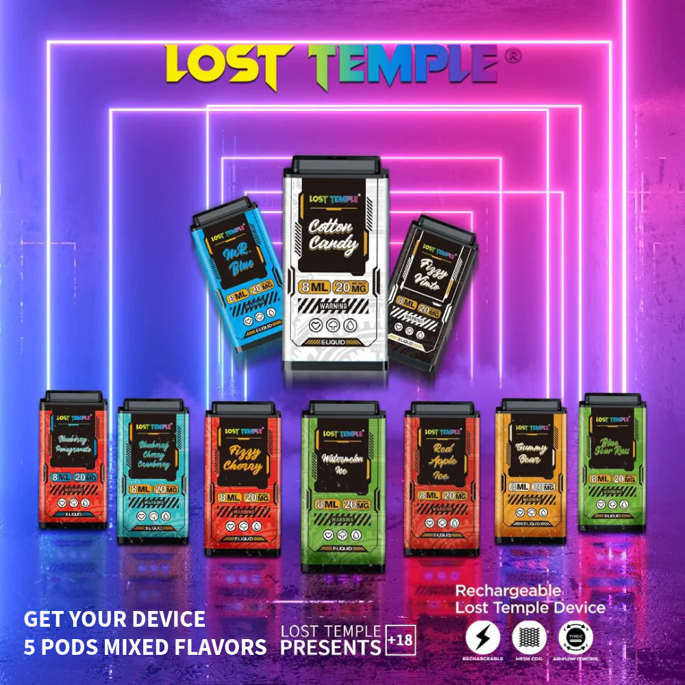 LOST TEMPLE Bundle Offer (Device + 5 Pods 3500 Puffs Each) - Image 2