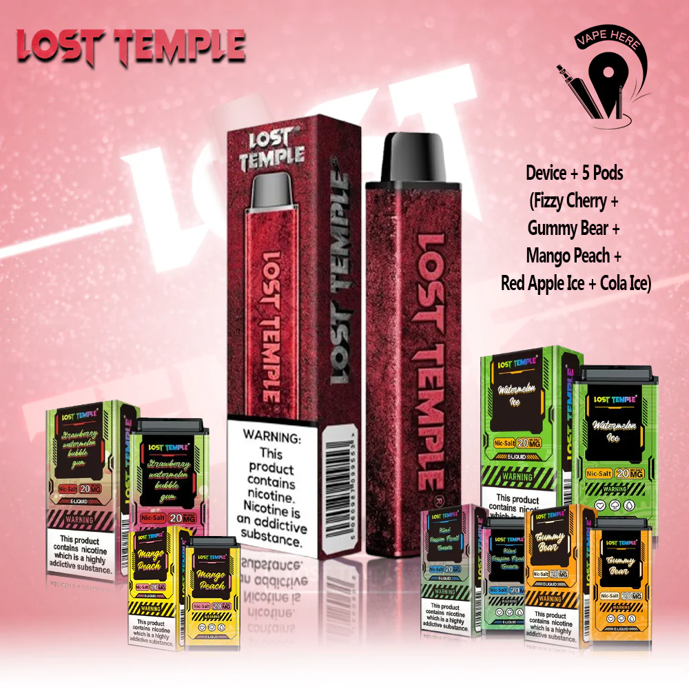 LOST TEMPLE Bundle Offer (Device + 5 Pods 3500 Puffs Each) - Image 4