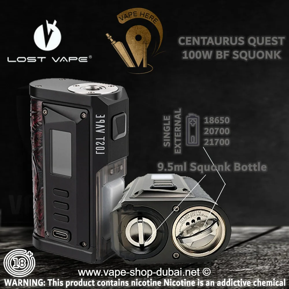 LOST VAPE CENTAURUS QUEST BF SQUONK BOX MOD 100W - Image 3