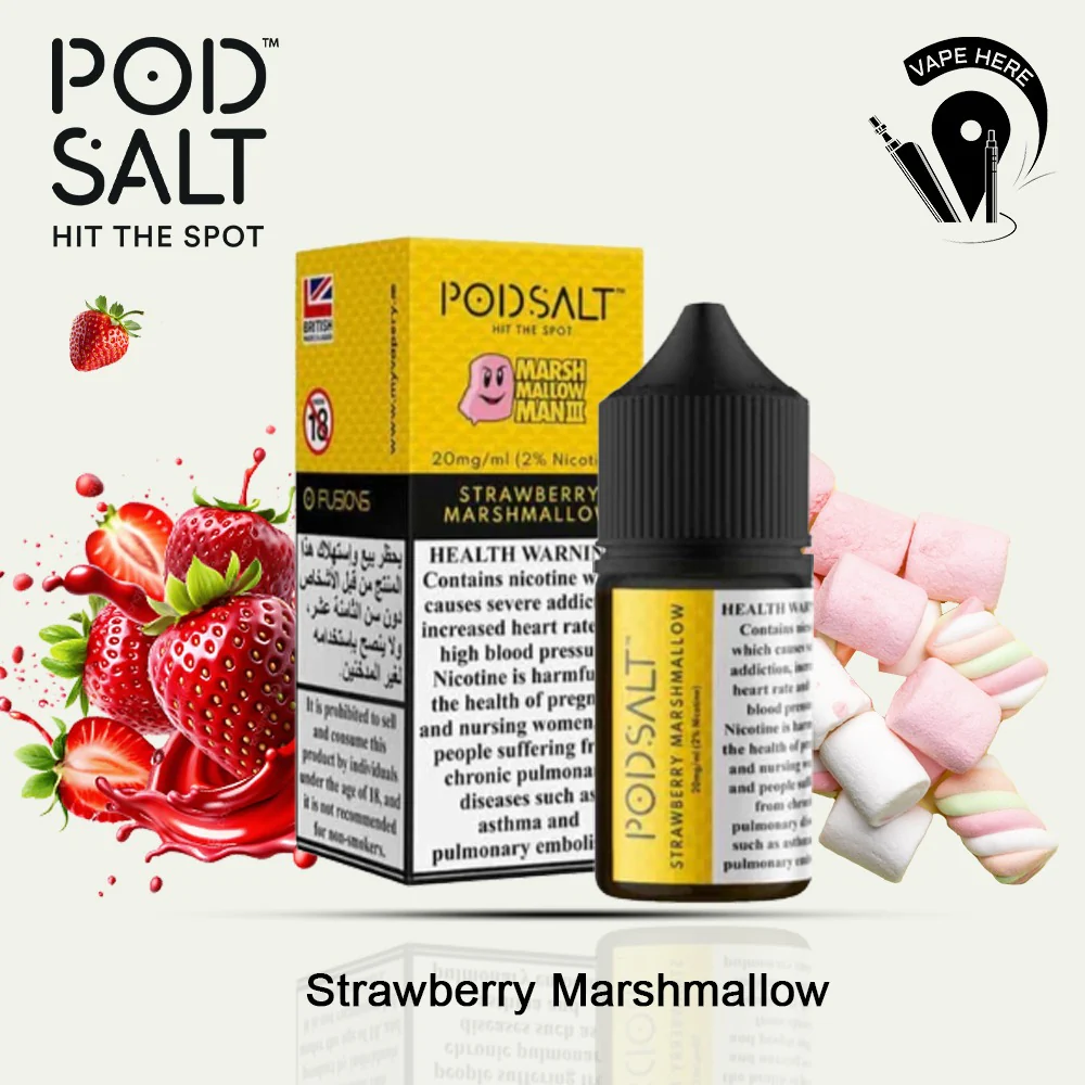 Pod Salt Fusion Marina Marshmallow MAN3 - NicSalt - Image 3