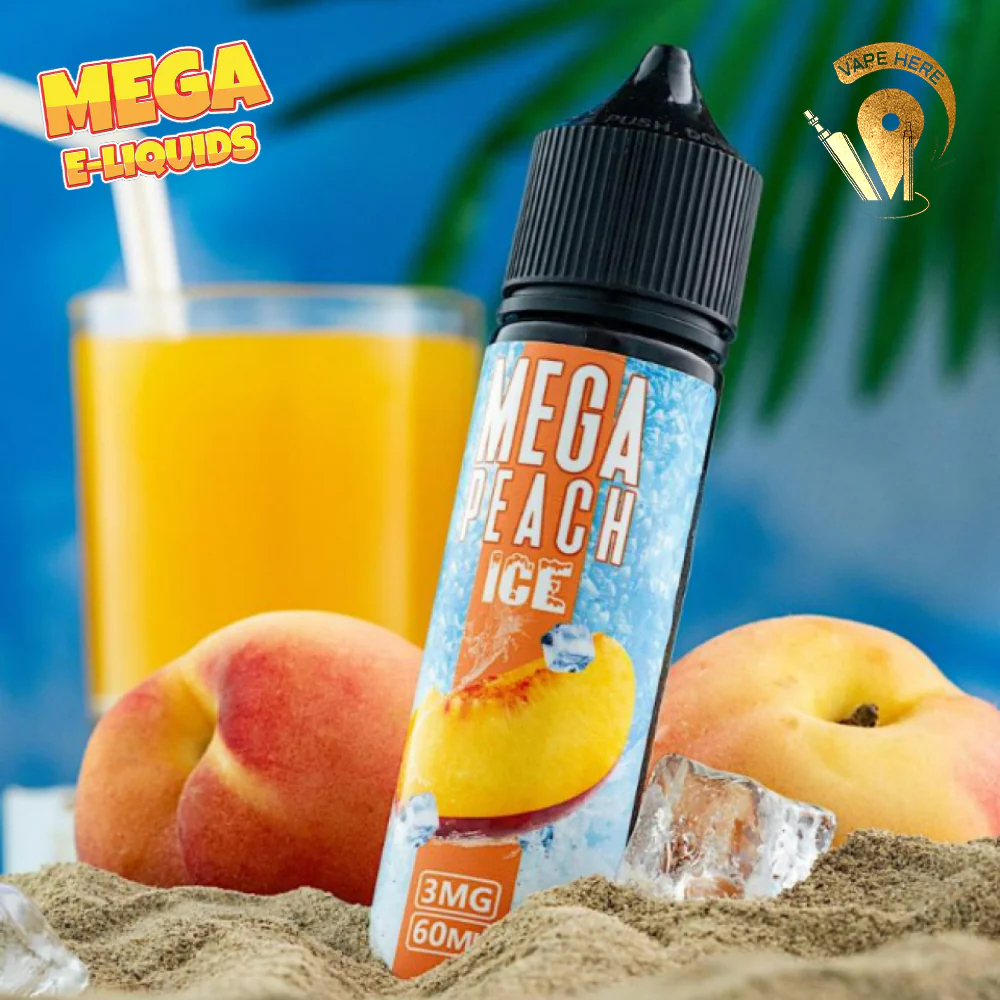 Mega Peach Ice 60ml E Liquid - Grand E-Liquid