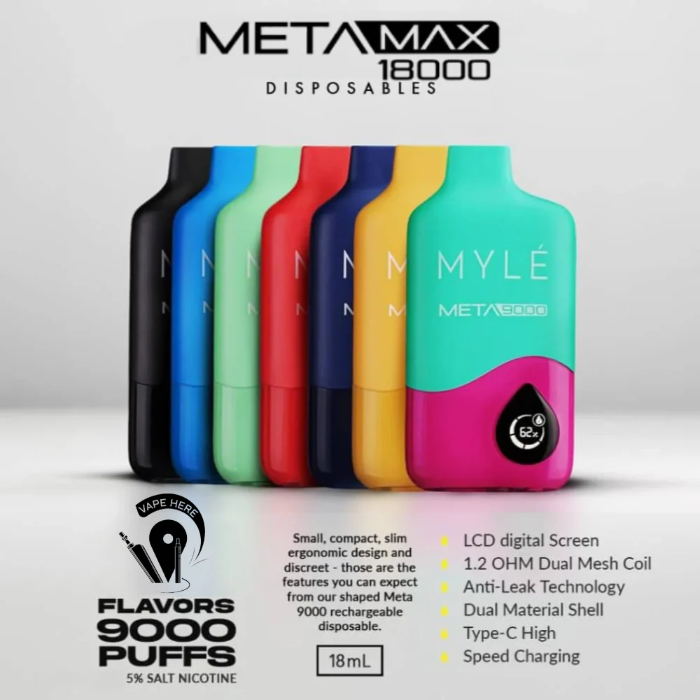 MYLE META MAX 18K PUFFS DISPOSABLE VAPE