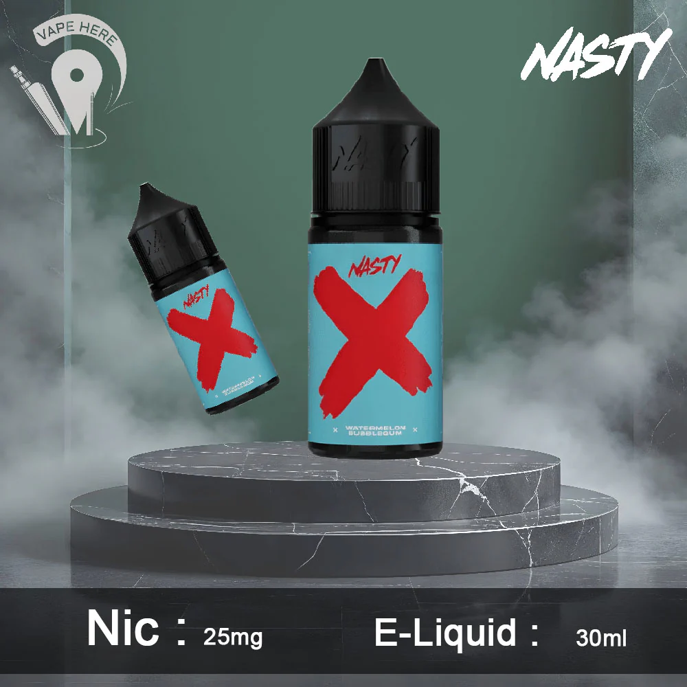 WATERMELON BUBBLEGUM X SERIES - Nasty SaltNic 30ml