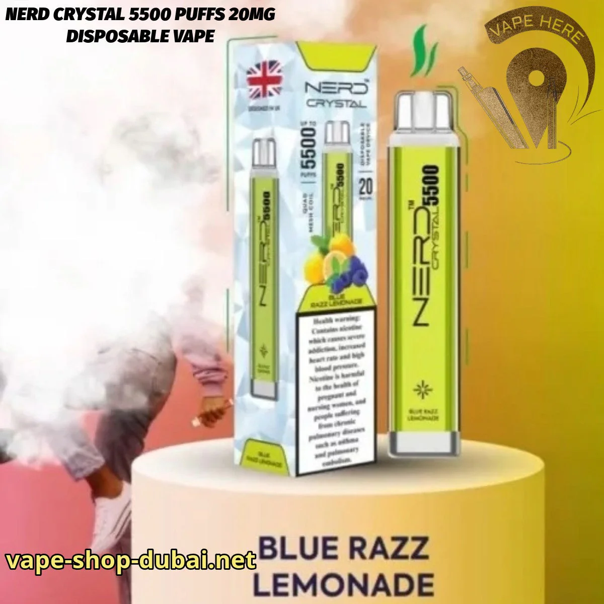 NERD CRYSTAL 5500 PUFFS 20MG DISPOSABLE VAPE