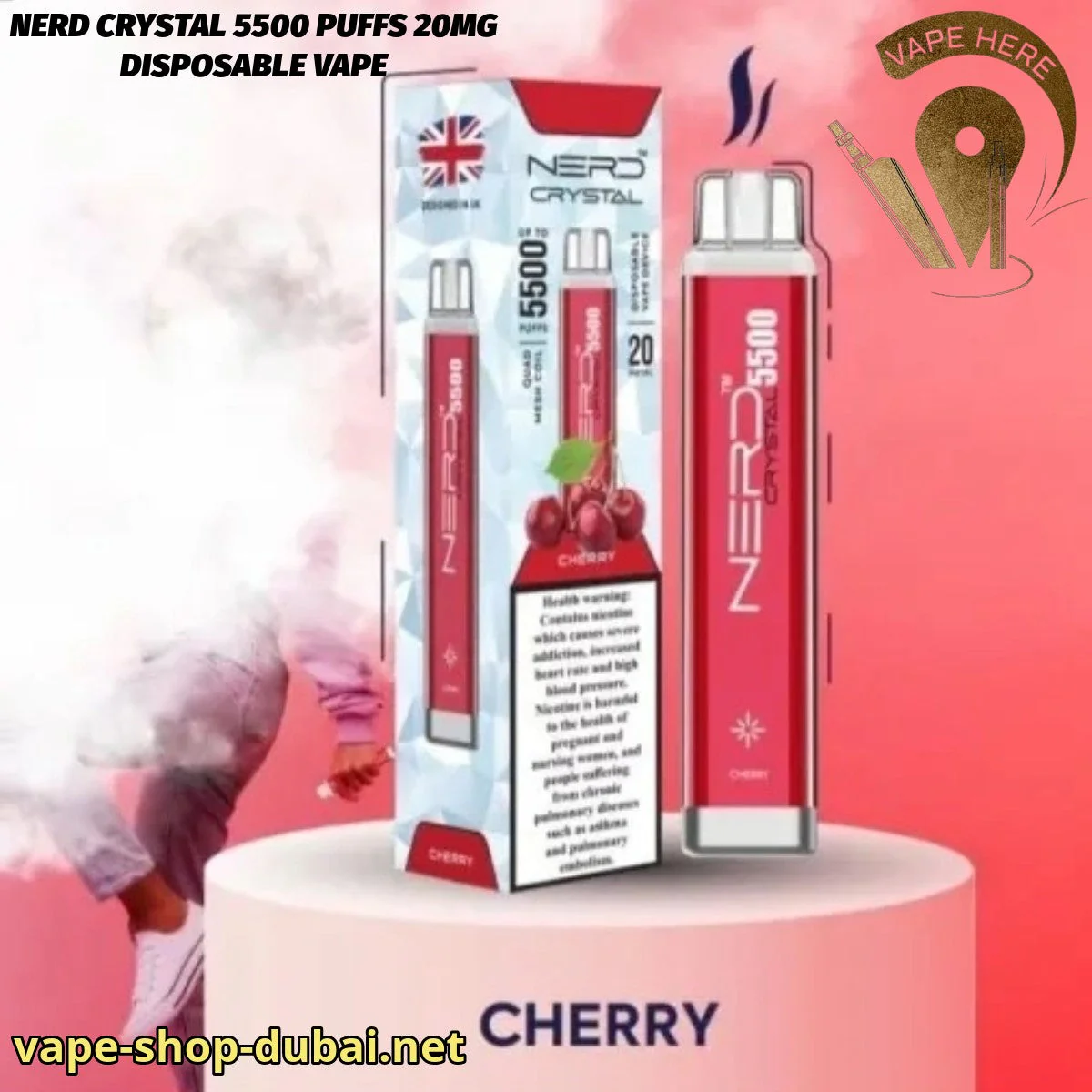 NERD CRYSTAL 5500 PUFFS 20MG DISPOSABLE VAPE - Image 4
