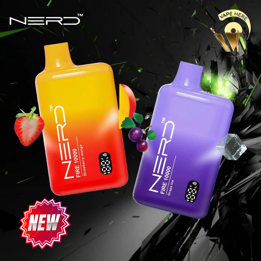 NERD FIRE 10K PUFFS DISPOSABLE VAPE LCD display - Image 2