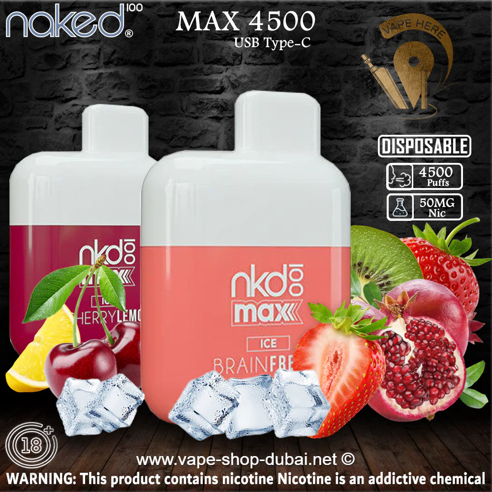Naked 100 Max Disposable Vape (4500 Puffs - 50 mg) - Image 3