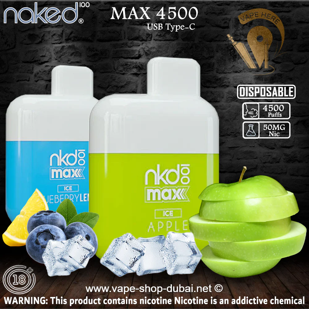 Naked 100 Max Disposable Vape (4500 Puffs - 50 mg) - Image 5