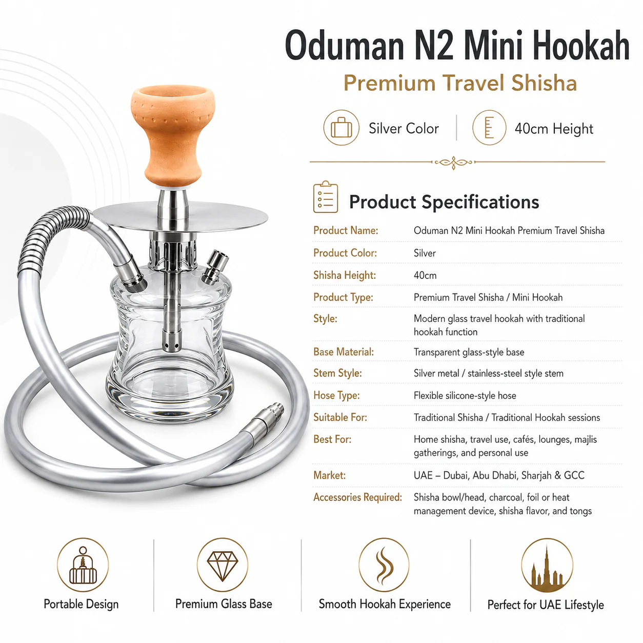 Oduman_N2_Mini_Hookah_Premium_Travel_Shisha_3 - Image 6