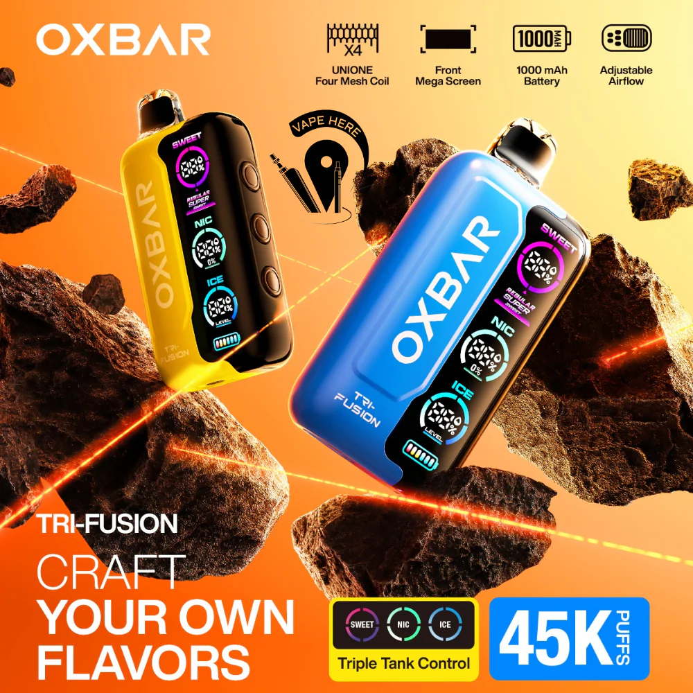 OXBAR TRI FUSION 45K PUFFS DISPOSABLE VAPE (Triple Tank Control)