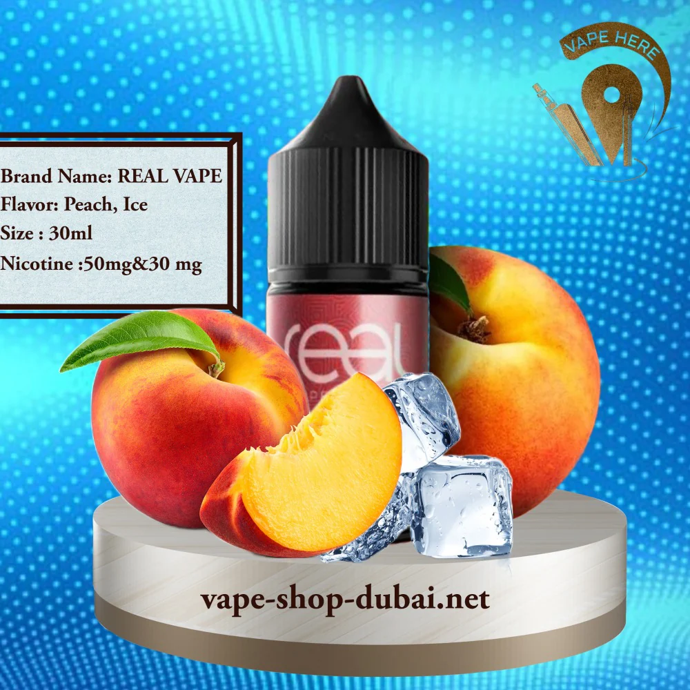 PEACH ICE - REAL VAPE SALTNIC 30ml - Image 2