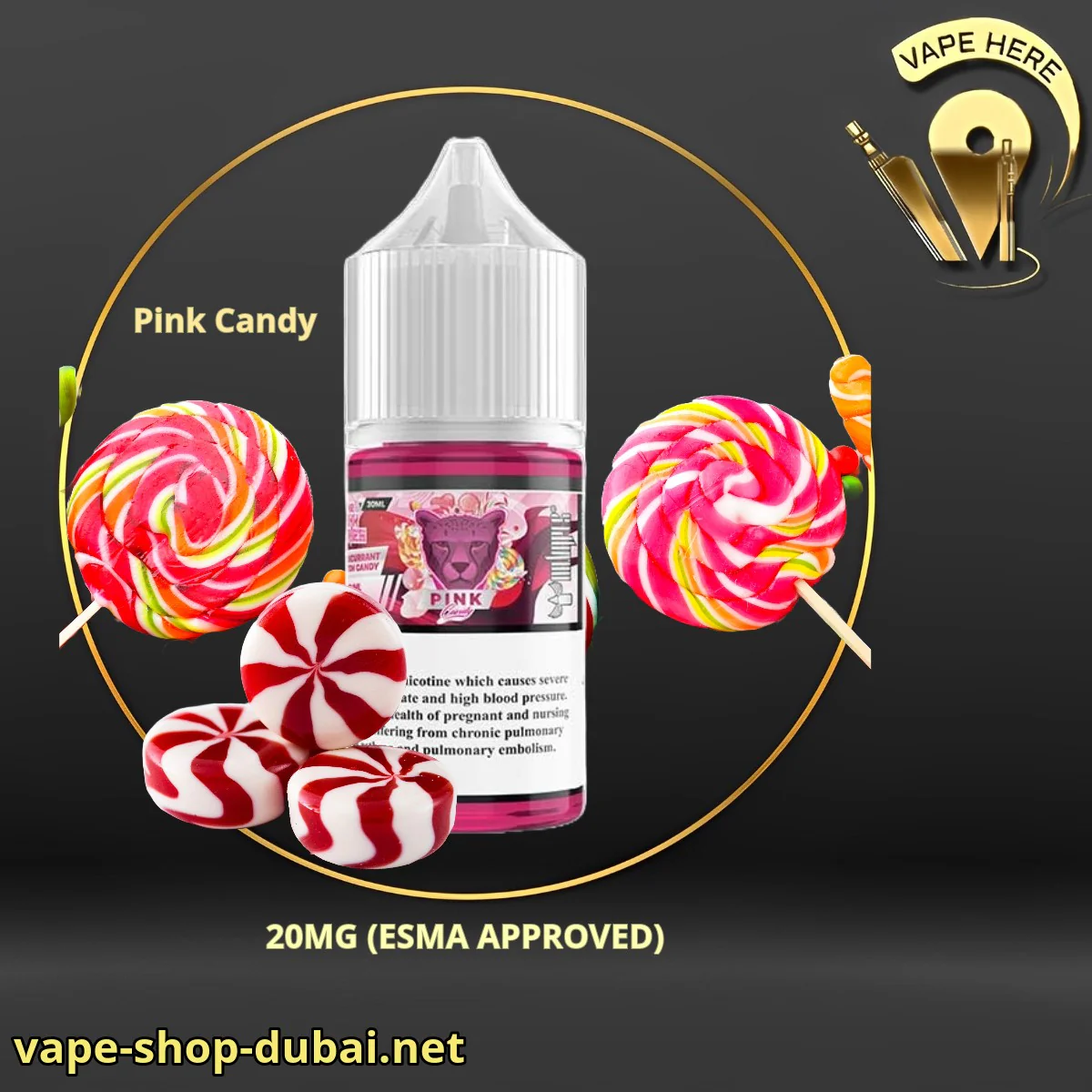 Pink Candy SaltNic - Dr Vapes (Panther Series) - Image 2